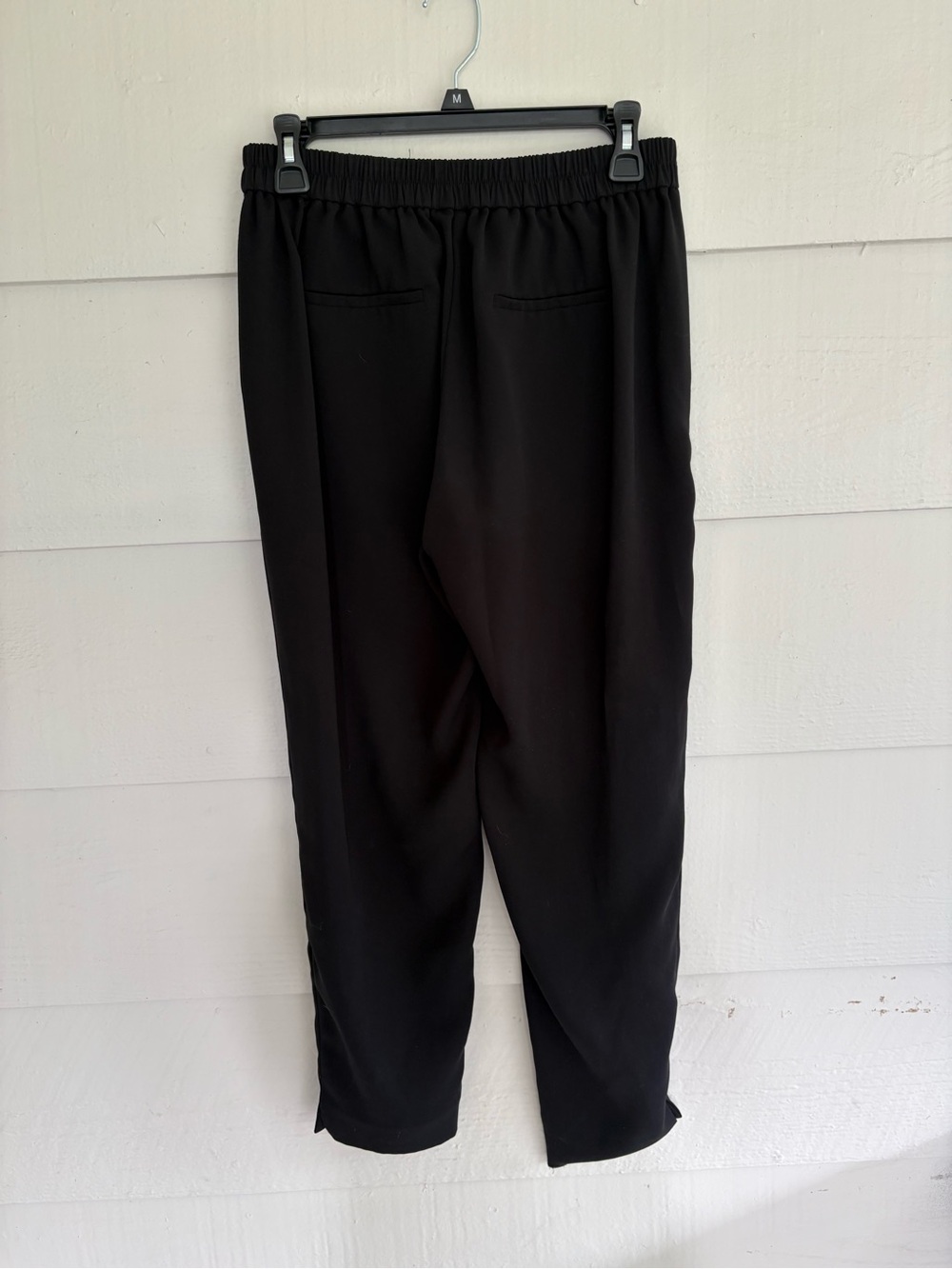 J.Crew Women’s Black Cropped Pull-On Dress Pants Size 4 Elastic Waist Career - Picture 2 of 7